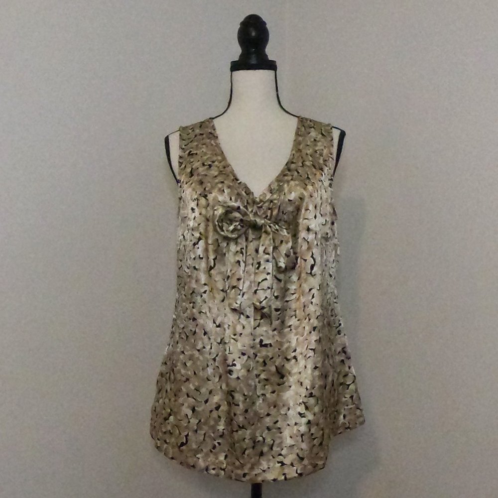 Lane Bryant Sleeveless Dress Blouse with Lavallière Bow